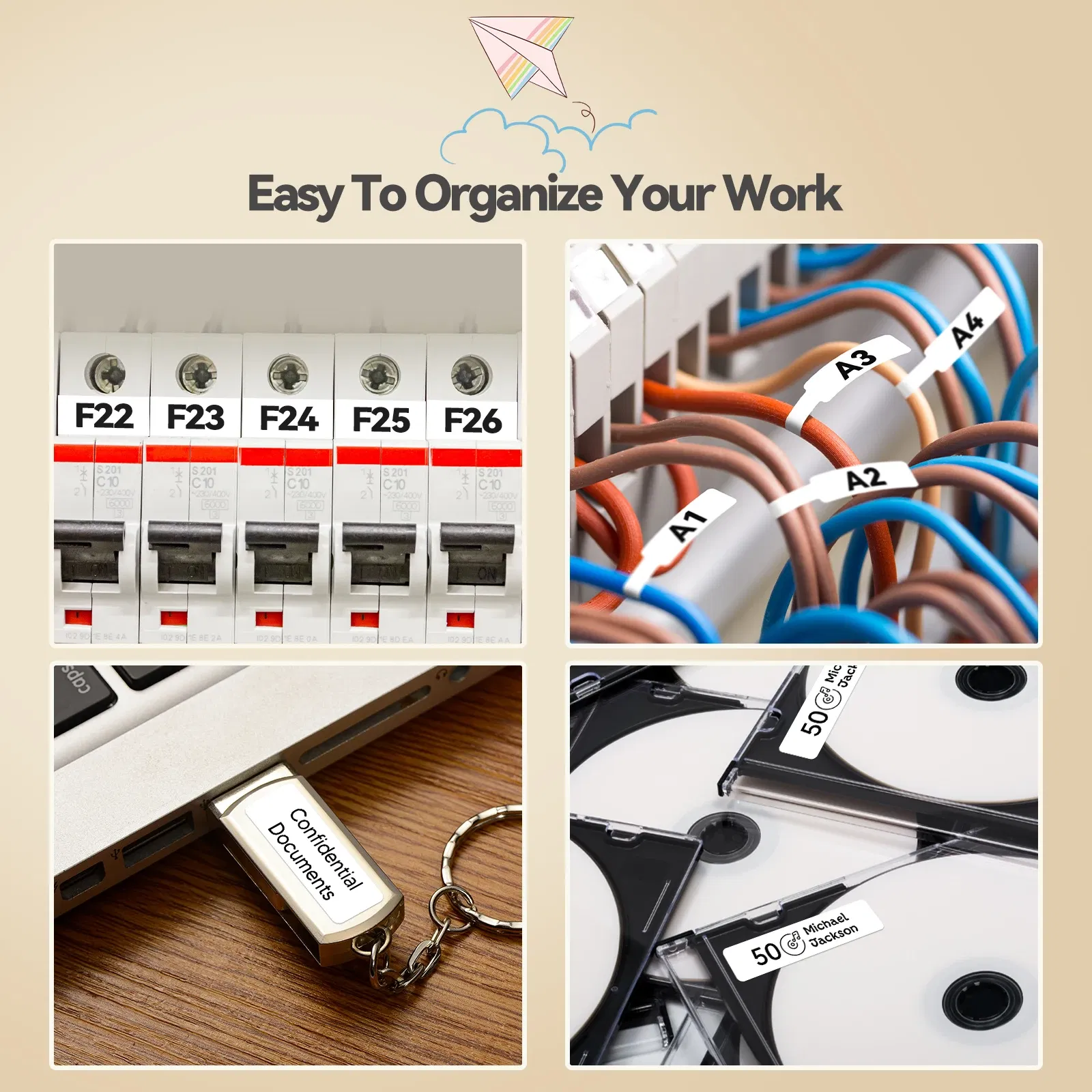 Color: C - 3pcs 15mm x7m Continuous Label Paper fit for P12 P15 Phomemo D30 Q30 Printer Waterproof Self Adhesive Thermal Printer Sticker