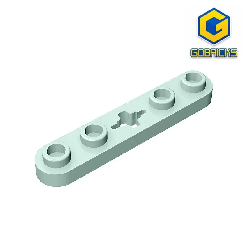 Color: SKY BLUE - Gobricks GDS-900 Plate 2 x 4 Technical, Plate 1 x 5 with Smooth Ends, 4 Studs and Center Axle Hole compatible with lego 32124