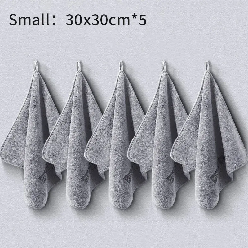 Color: Red - High-end Microfiber Auto Wash Towel Car Cleaning Drying Cloth Hemming Car Care Cloth Detailing Car Wash Towel