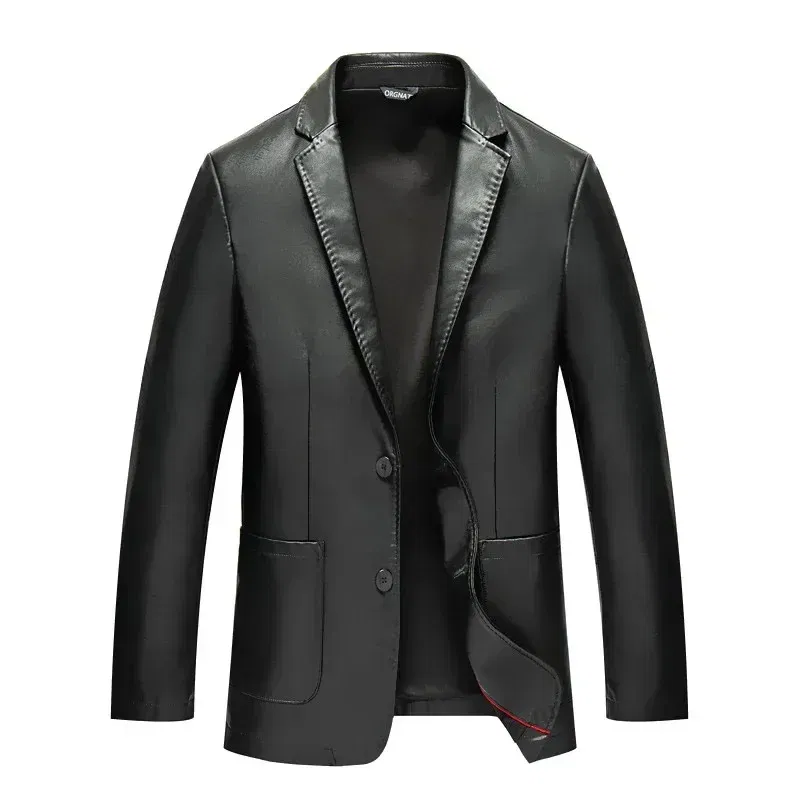 Color: SKY BLUE, Size: L - QYLVAWOY Genuine Leather Jacket Men Short Black Leather Coat Male Real Sheepskin Leather Jackets Jaqueta Masculina Men's Clothes