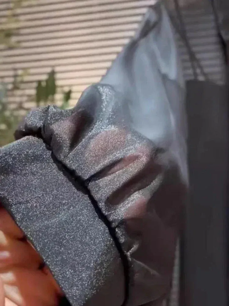 Size: 5XL, Color: Silver# - Plus Size Women?™s Shirts 2025 Summer Breathable and Sun-Proof Ice Silk with Button Thin Loose Sheer Chiffon Blouses Long Sleeve