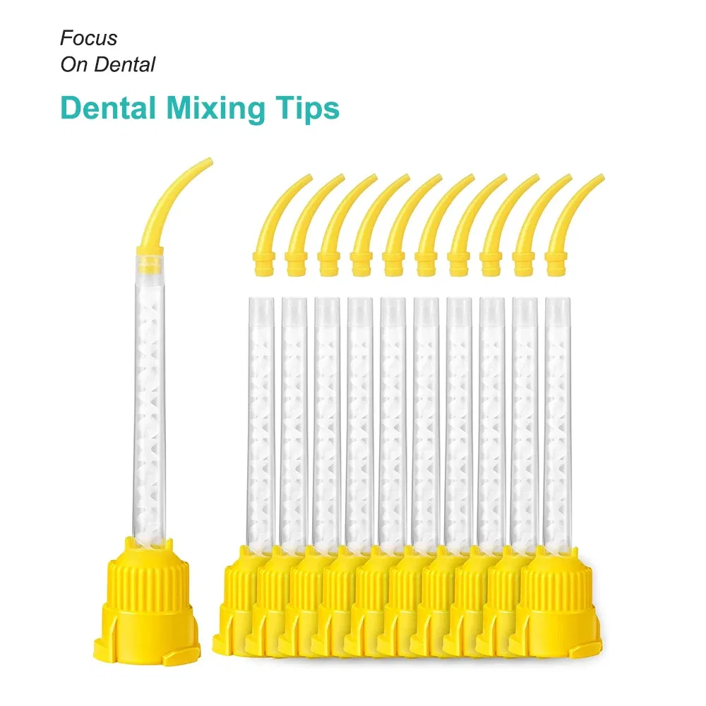 Color: GRAY - Denspay 50Pc Dental Silicone Rubber Conveying Mixing Head Disposable Impression Materials Mixing Tube Dentistry Materials