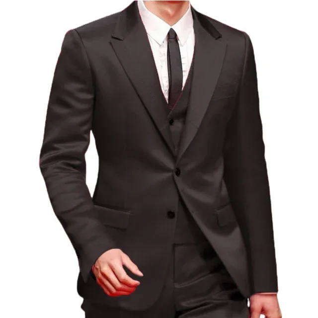 Color: SKY BLUE, Size: 6XL - Slim Fit Red Men Suits for Prom Singer Stage 3 Piece Satin Wedding Groom Tuxedo Male Fashion Jacket Waistcoat with Pants 2023