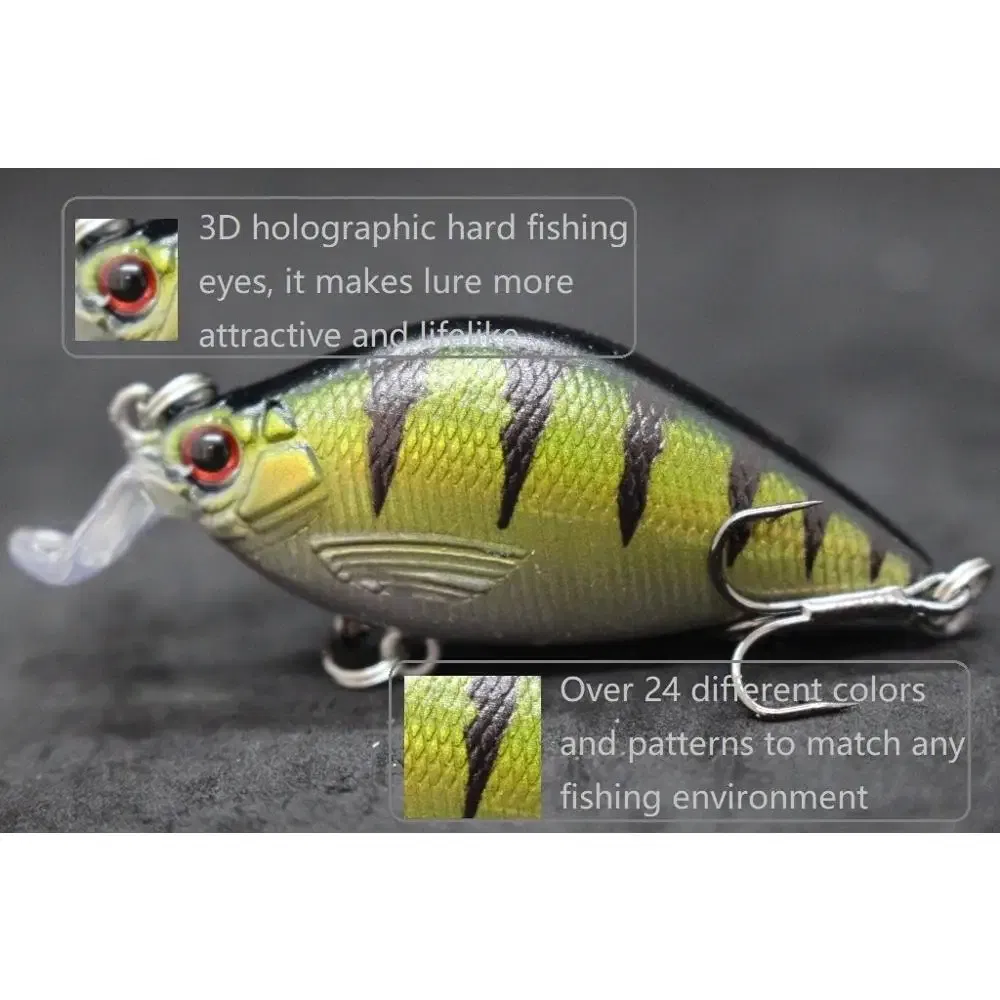 Color: Black - wLure Fishing Lures 6.4cm 8.6g Crankbait Wobbler Hard Bait Pike Fishing Carp Artificial Bait 2023 Colors Fake Lure C503