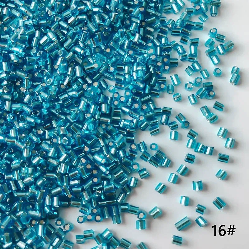 Color: Clear, Item Diameter: 2mm - 2mm Glass Seed Loose Beads Silver Color Inner Long Tube Charms DIY Craft Bracelet Jewelry Making Supplies Necklace Accessories