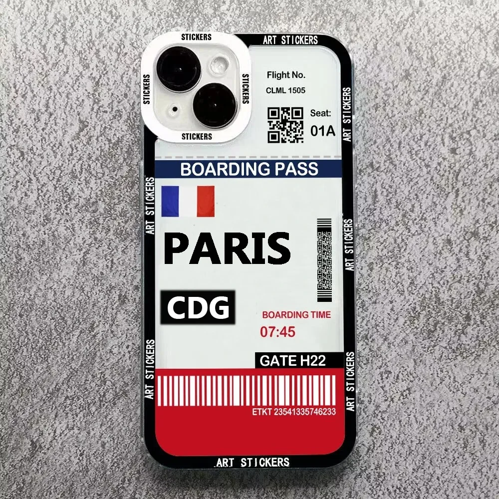 Color: Gold, Material: Cotton - World City Travel Ticket Label Phone Case For Samsung Galaxy S10 S20 S21 S22 S23 S24 FE Plus Ultra Note 20 New York Paris