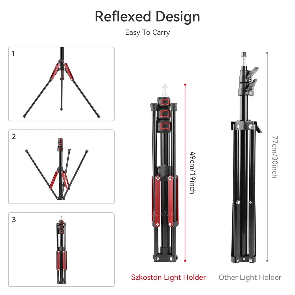 Color: Blue, Ships From: CHINA - 1.9M/75Inch Aluminium Light Stand Photography Light Tripod Monopod Light Bracket for LED Video Light Flash Travel 1/4 Screw