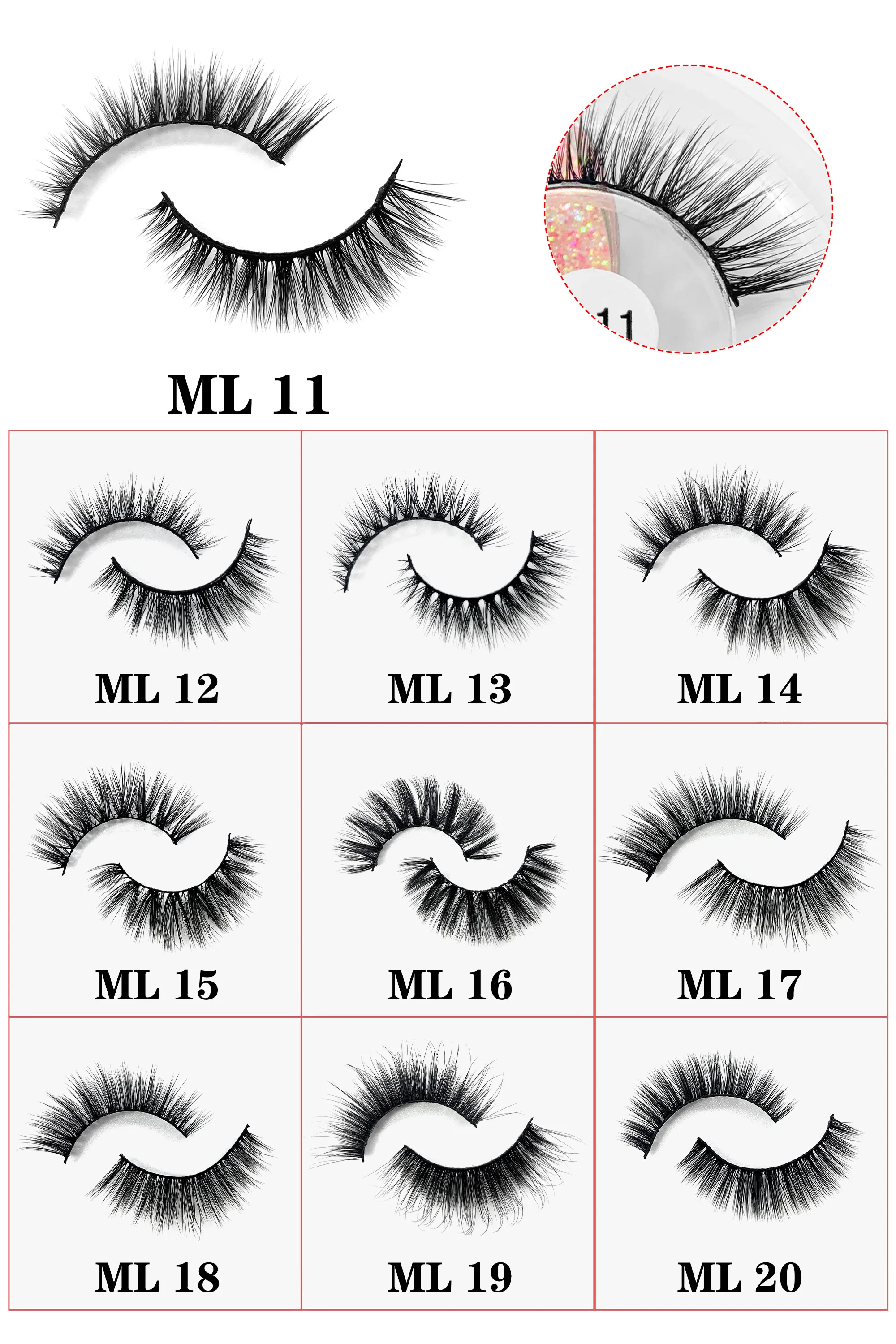 Color: Dark Green, Ships From: CHINA - Fake Eyelashes Wholesale Fluffy False Eyelashes Makeup Eyelash Extension Accessoires Faux Mink Lashes maquiagem