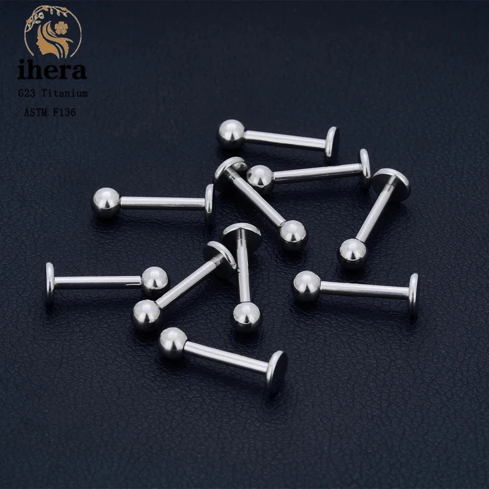 Metal color: Light Yellow Color, Ships From: CHINA, Main Stone Color: PURPLE - 10PCS G23 Titanium Labret Piercing Lip Ring 16G F136 Internal Thread Nose Stud Earring Tragus Helix Cartilage Piercing Jewelry
