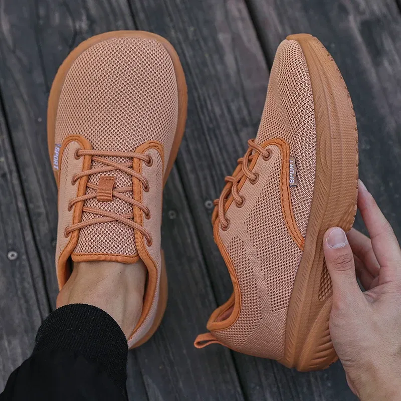 Color: Khaki, Shoe Size: 42 - Platform Thick and Low Men's Barefoot Shoes with Loose and Wide Toe Simple Fitness Shoes Women's Hard Strap Black Sports Shoes