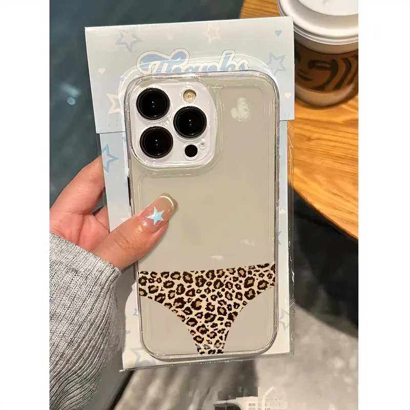 Color: Clear, Ships From: CHINA, Material: tpu - for IPHONE 15 case 14 13 12 11 PROMAX 7 8 PLUS X XR XS MAX Leopard print soft silicone anti-drop and shock-proof