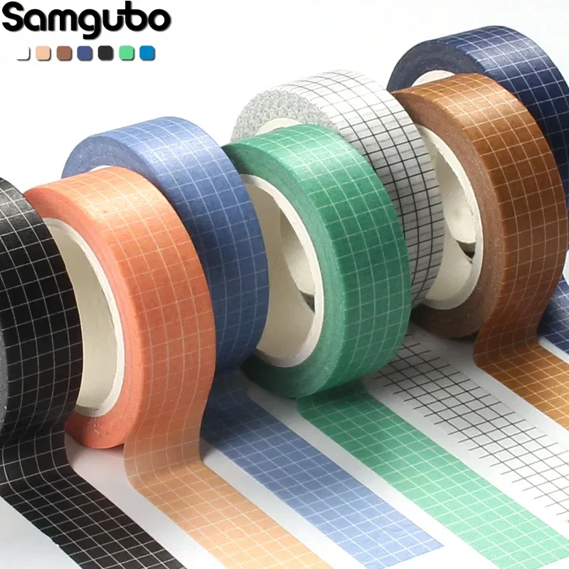 Color: Gold - 10M Pure Color Grid Washi Tape Set Masking Tape Journaling Supplies Washy Tape Organizer Washitape Stationery Sticker Scrapbook