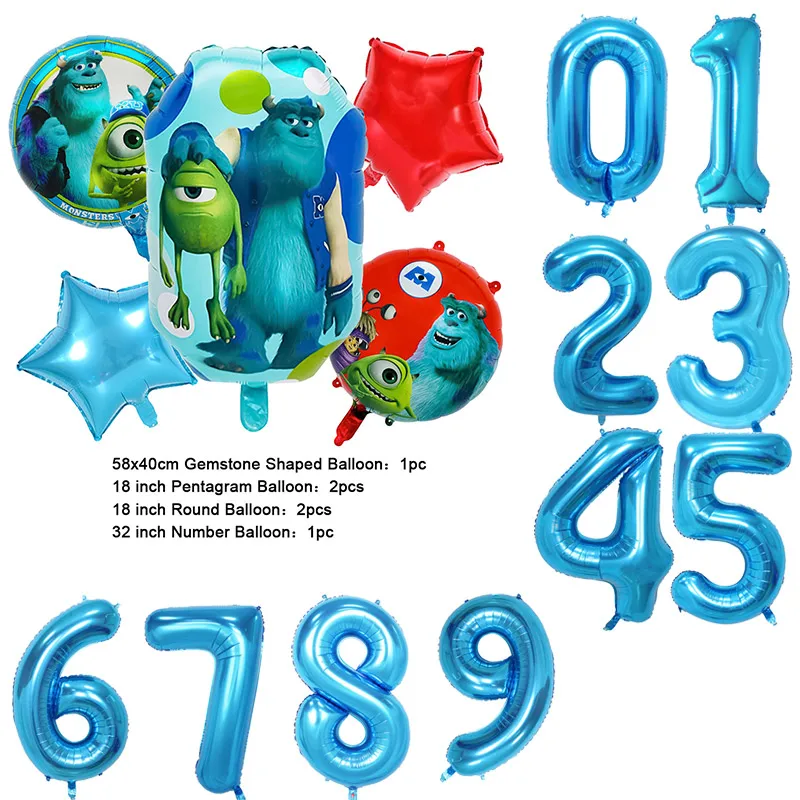 Color: MINT GREEN, Capacity: 400ml - Monsters University Monsters, Inc. Theme Birthday Party Decoration Metallic Gem Shaped Balloon Crown Shaped Balloon Baby Shower