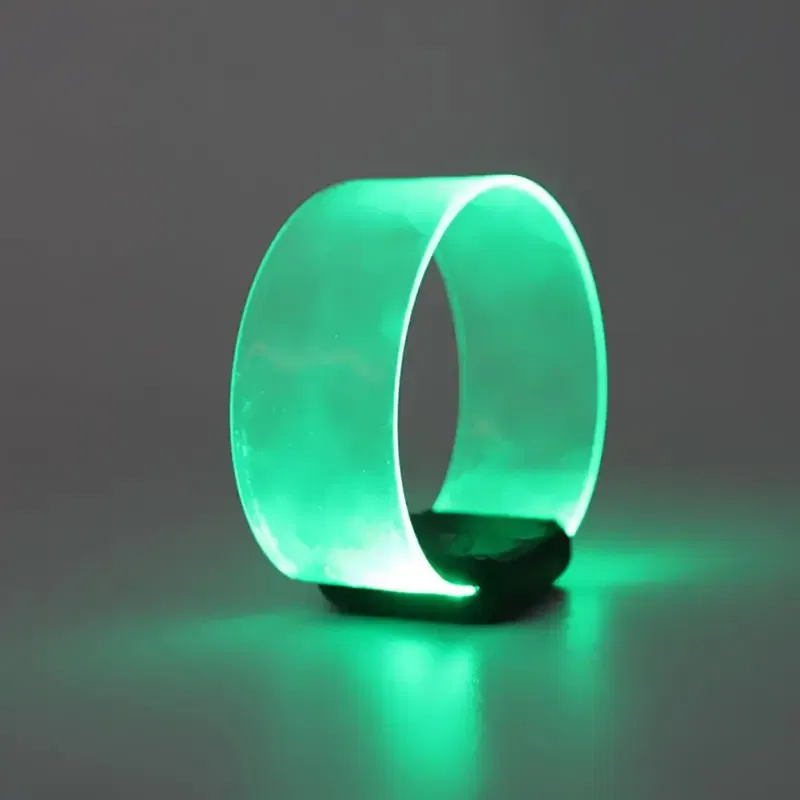 Color: Deep Sapphire, Size: L, Ships From: CHINA - LED Light Bracelet Silicone Sound Controlled Led Light-emitting Bracelet Light Band Entertainment Party Wristband Halloween Belt