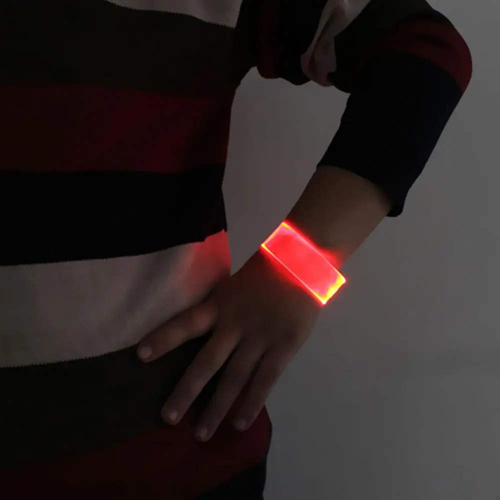 Color: Deep Sapphire, Size: L, Ships From: CHINA - LED Light Bracelet Silicone Sound Controlled Led Light-emitting Bracelet Light Band Entertainment Party Wristband Halloween Belt