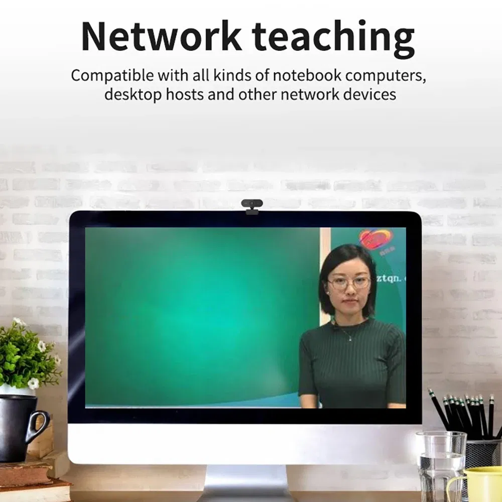 Color: WHITE - 4K Webcam 1080P Mini Camera 2K Full HD Webcam with Microphone 30fps USB Web Cam for Auto Focus PC Laptop Video Shooting Camera