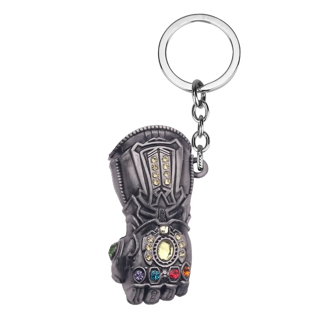 Color: Dark Yellow, Ships From: CHINA - Avengers Thanos Infinity Gauntlet Keychain Disney Superhero Iron Man Infinity Gloves Keyrings Car Pendant Key Holder Accessories