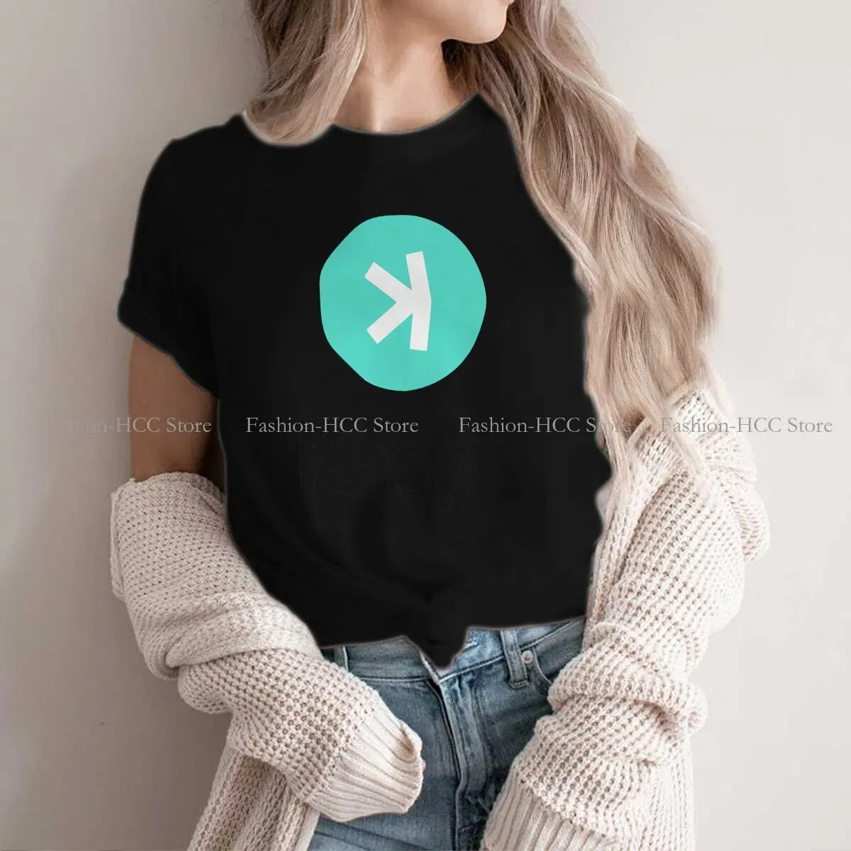 Color: black, Size: M - Kaspa Kas Special Polyester TShirt Bitcoin Top Quality New Design Gift Clothes T Shirt Stuff