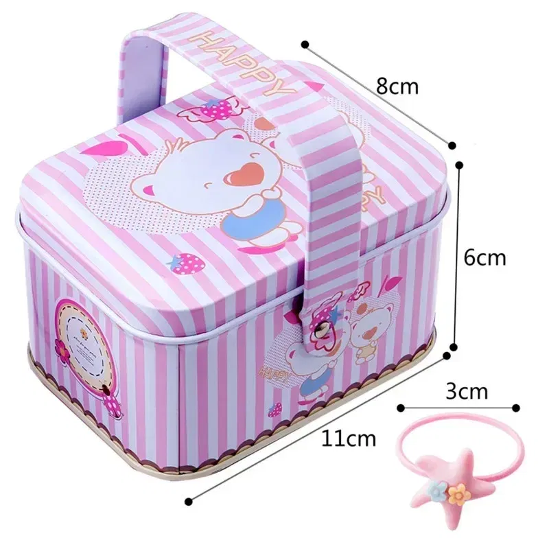 Color: Red - 40Pcs/Lot New Headband Hairband Girls Hair Accessories Gift Box Elastic Hair Bands Flower Hair Clip Bows Cute Hairbands for Kids