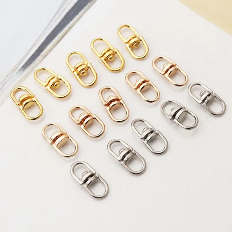 Color: Yellow / Gold - 10pcs Metal Swivel Hook Clasp 20mm Bag Pendant Keychain Component Kc Gold/Gold/Silver Color Connector For Diy Jewelry Making