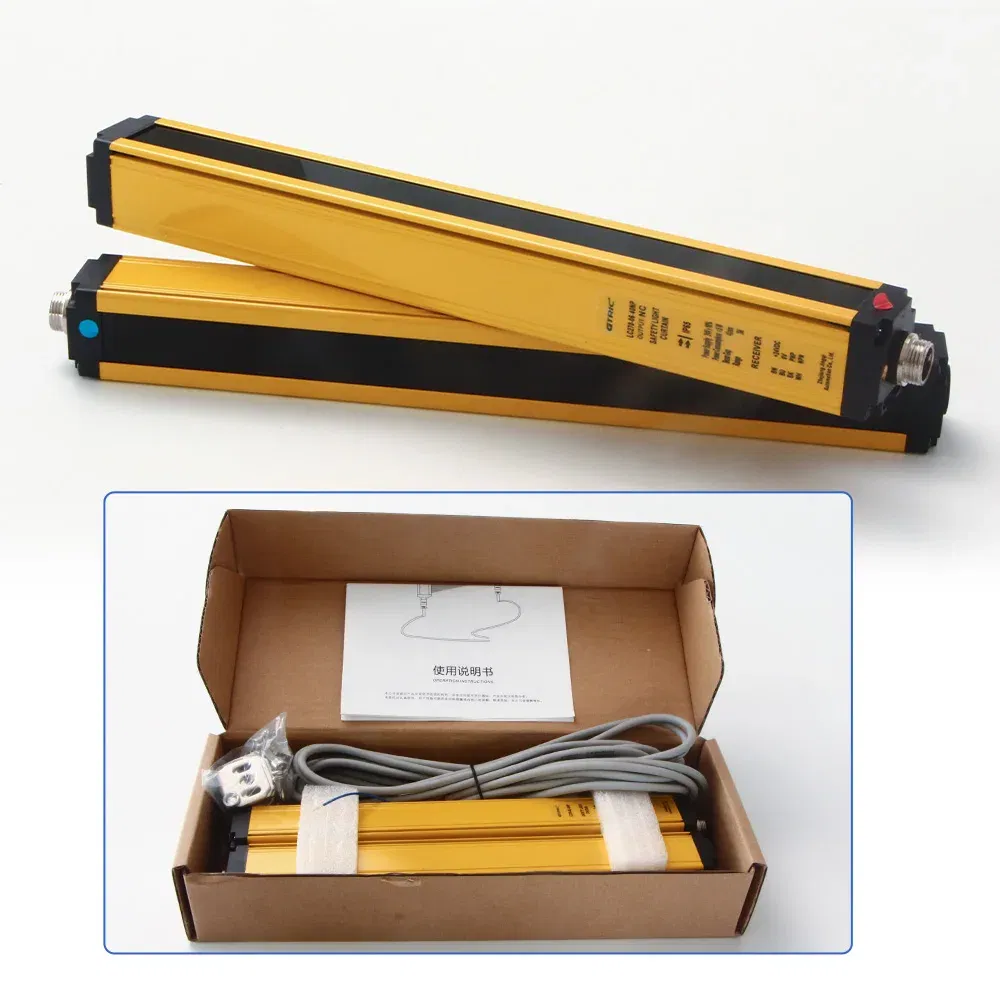 Color: Pink, Ships From: CHINA - GTRIC Safety Light Curtain Sensor 20mm Pitch Area Protection Device Industrial Infrared Grating Barrier NPN PNP Output 12-24V DC