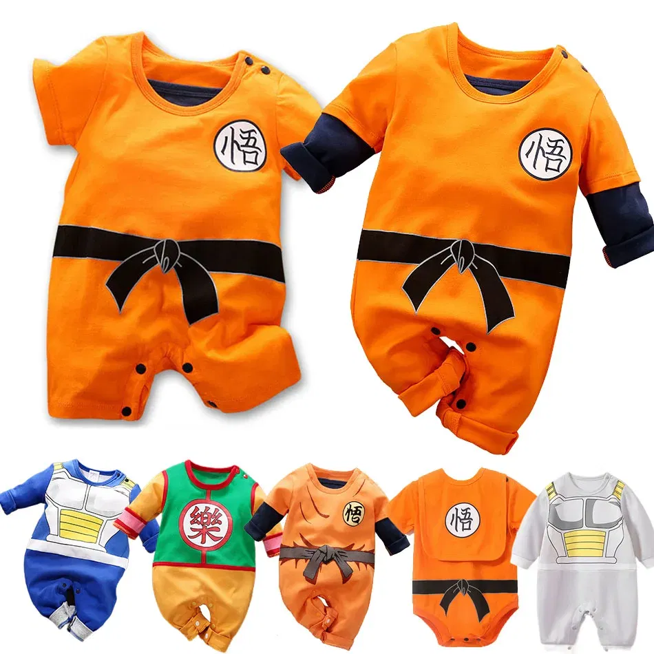 Color: green, Kid Size: 12M - Anime Clothes Baby? Vegeta? Rompers Newborn? Kuririn? Roshi Training Outfit Infant Kids Halloween Cartoon Cosplay Costume Jumpsuit