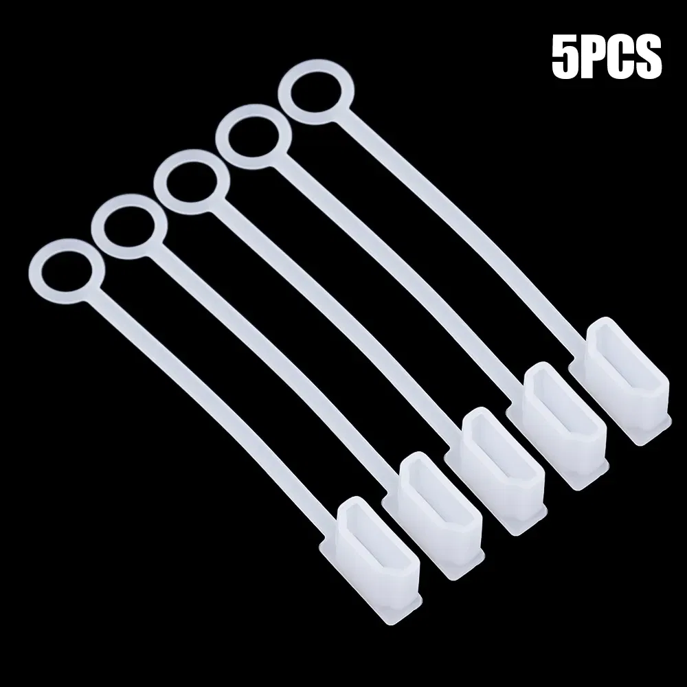 Color: BROWN - 5/1pcs Dust Plug for HDMI-compatible Cable Dust Cover Strap Dustproof Waterproof Anti-loss Cap for HDMI-compatible Phone Cables