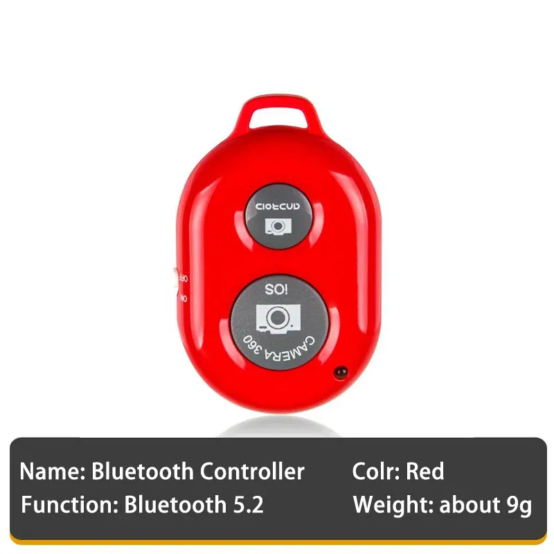 Color: Silver - Smartphone Bluetooth Shutter Release Wireless Remote Control Mobile Phone for iPhone 15 14 Huawei Samsung Xiaomi HTC Vivo Selfie