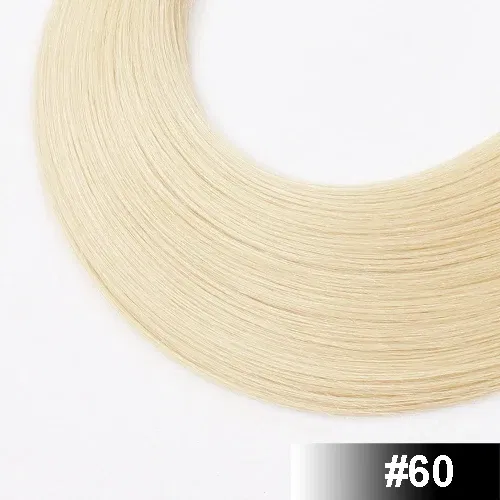 Color: #60, Longest Hair Proportion: 35%-45%, Items per Package: 25 Strands, Life Span: 12 months With Proper Care, Stretched Length: 20inches - FOREVER HAIR 0.8g/s 16" 18" 20" 100% Remy Human Pre Bonded Flat Tip Hair Extension Straight Capsules Keratin F