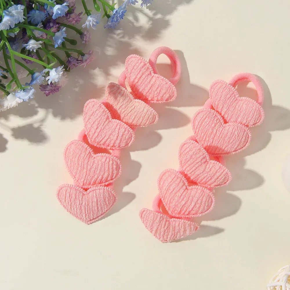 Color: army green - 10/30Pcs Children Hairbands No Harm Hair Cartoon Towel Rope Ponytail Holder Kids Mini Rubber Band Headwear Girls Halloween Gift