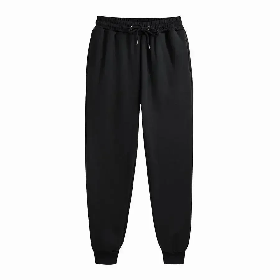 Color: Dark Grey, Size: M - Men's Casual Sweatpants Fleece Sports Pants Unisex Fashion Solid Loose Trousers Streetwear Autumn Winter Jogging Fitness Pants