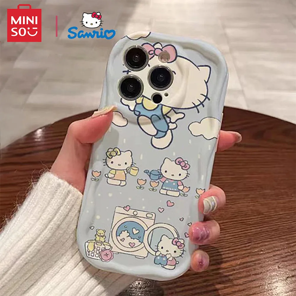 Color: Beige, Material: CANVAS - Miniso Sanrio Collaboration Hello Kitty Phone Case For Samsung Galaxy S10 S20 S21 S22 S23 S24 FE Plus Ultra Note 20 Phone Case