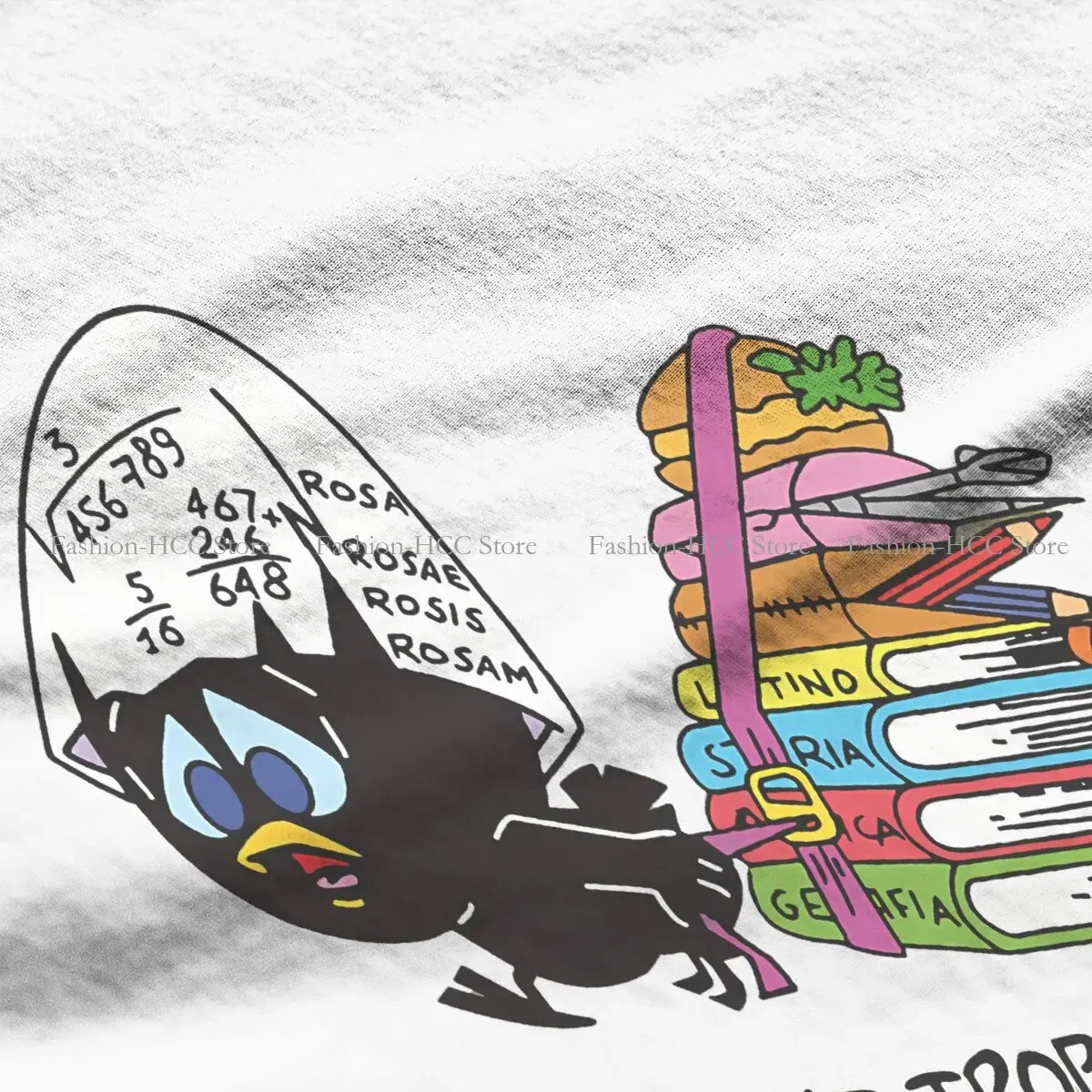 Color: WHITE, Size: XXL - Calimero Cartoon Polyester TShirt for Women C'est Vraiment Trop Basic Summer Tee T Shirt Novelty Trendy