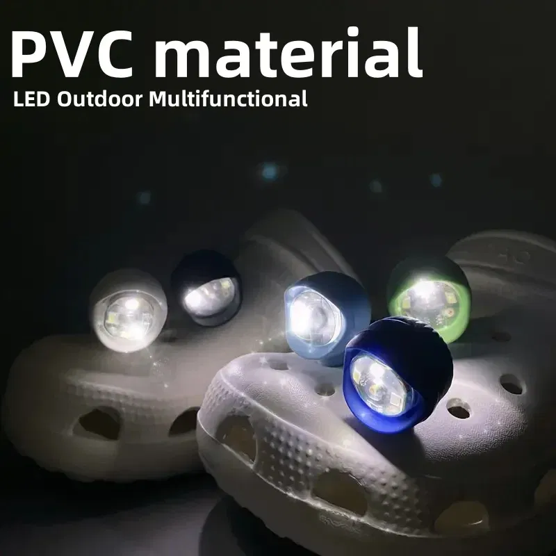 8pcs PVC LED Shoe Lights Charms Accessories Winter Multi Piece Pack DIY Buckle Shoes Charms, 3 Lighting Modes