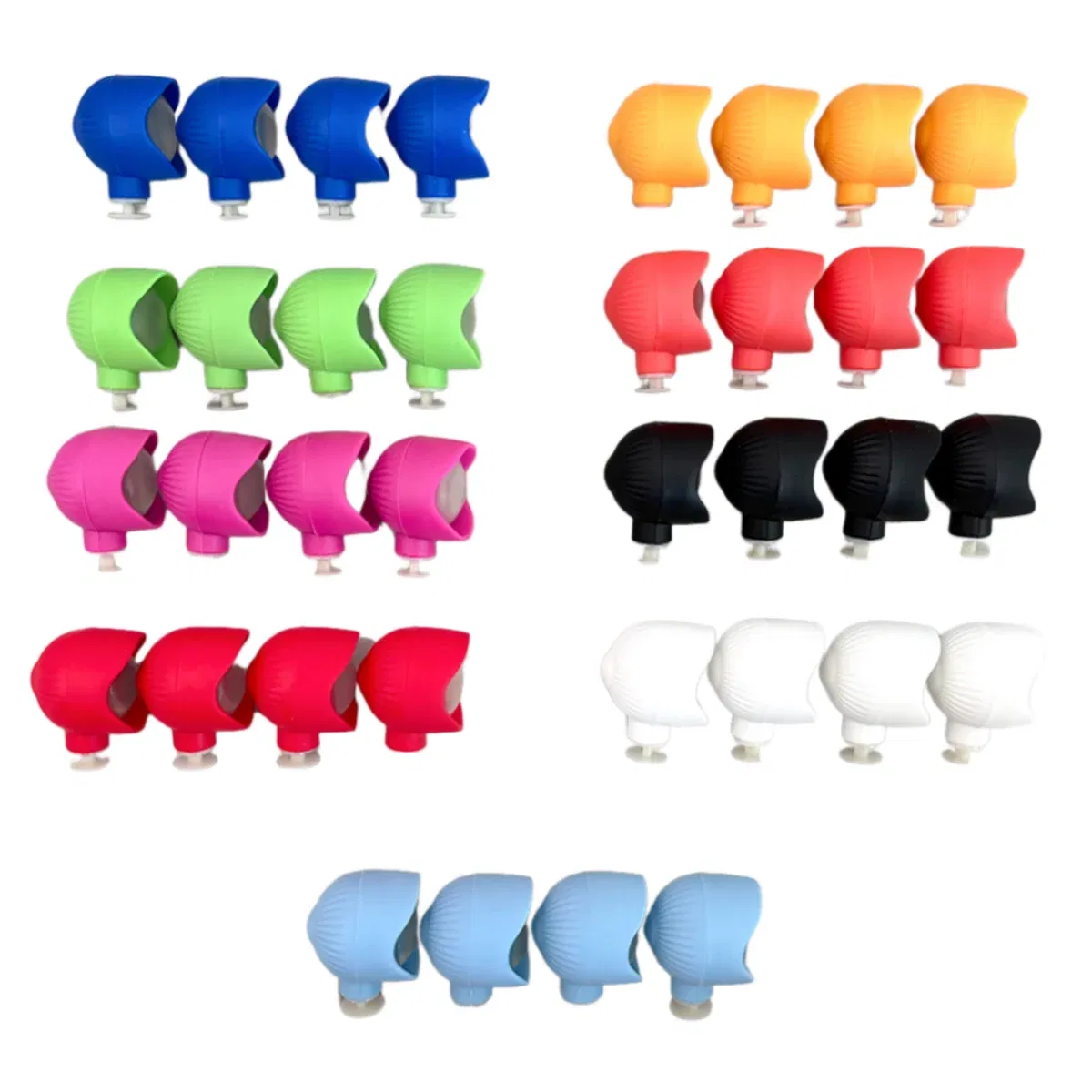 8pcs PVC LED Shoe Lights Charms Accessories Winter Multi Piece Pack DIY Buckle Shoes Charms, 3 Lighting Modes