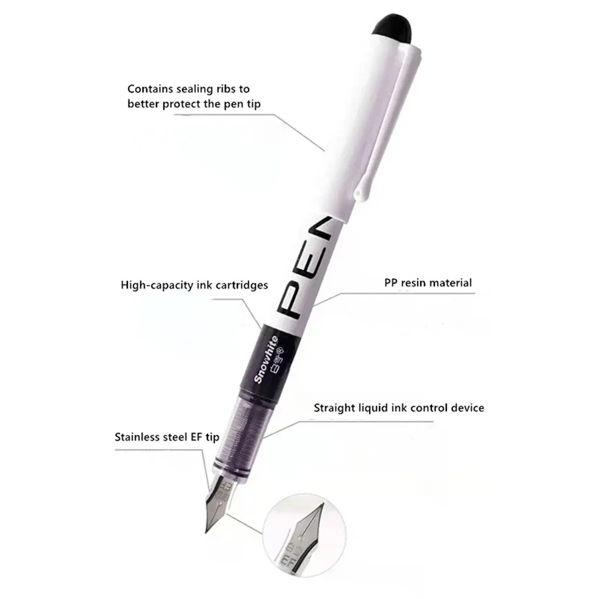 Color: Dark Khaki - 0.5mm F /0.38mm EF Extra Fine Nib Disposable  Classic Fountain Pens For Writing  For Student Office Painting & Creative Projects