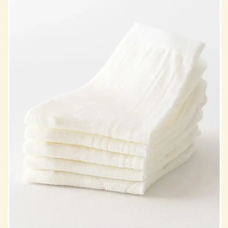 Color: Beige, Size: 4-6T - 5 Pairs Baby Socks Summer Cotton Socks Thin Mesh Sock Boys Girls Fancy Lace Crew Socks Solid Color 1-12T Children's Summer Socks