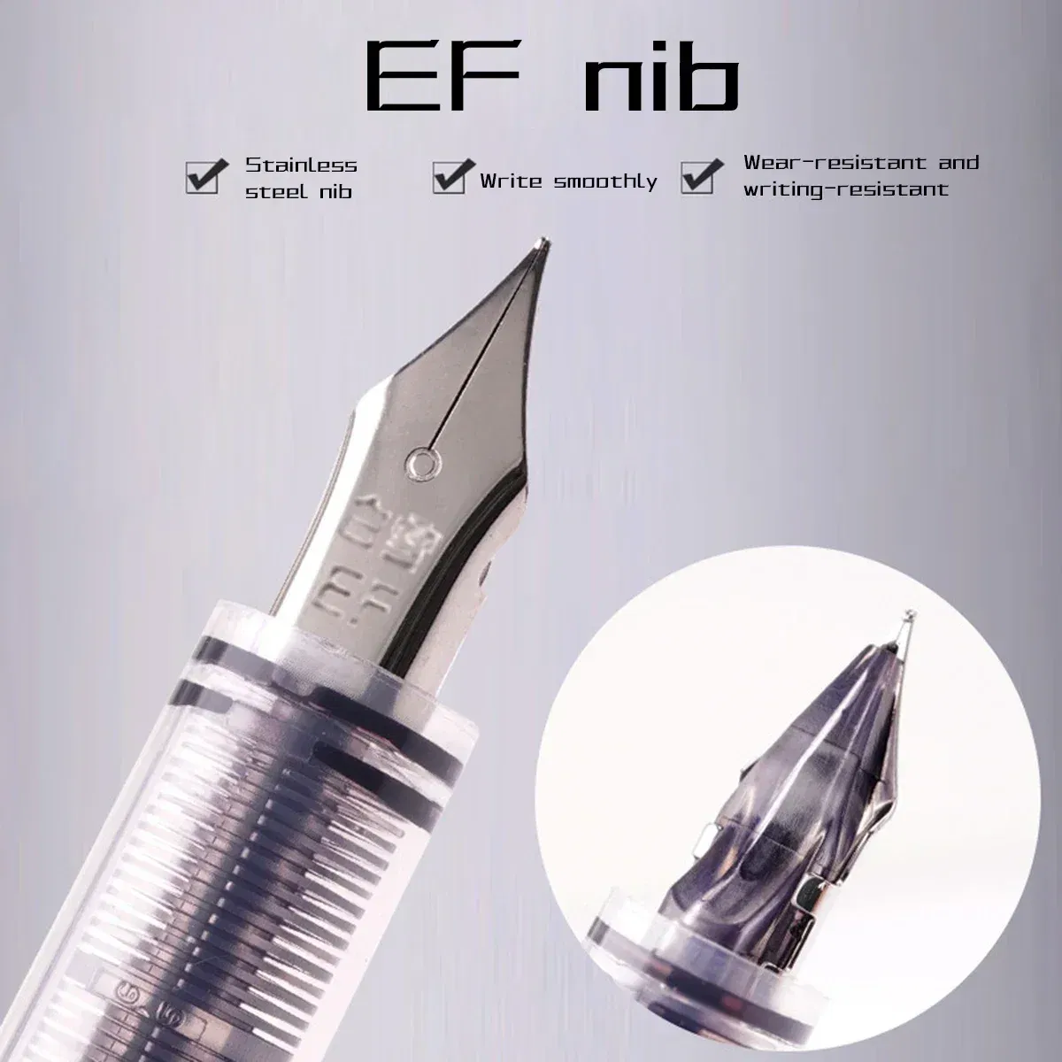 Color: Brown - 0.5mm F /0.38mm EF Extra Fine Nib Disposable Classic Fountain Pens For Writing For Student Office Painting & Creative Projects