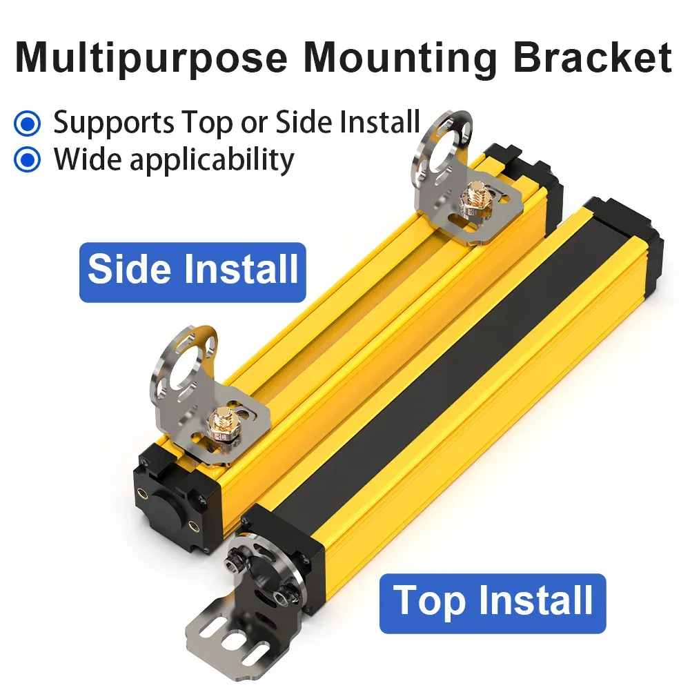 Color: Yellow, Ships From: CHINA - GTRIC Safety Light Curtain Sensor 20mm Pitch Area Protection Device Industrial Infrared Grating Barrier NPN PNP Output 12-24V DC