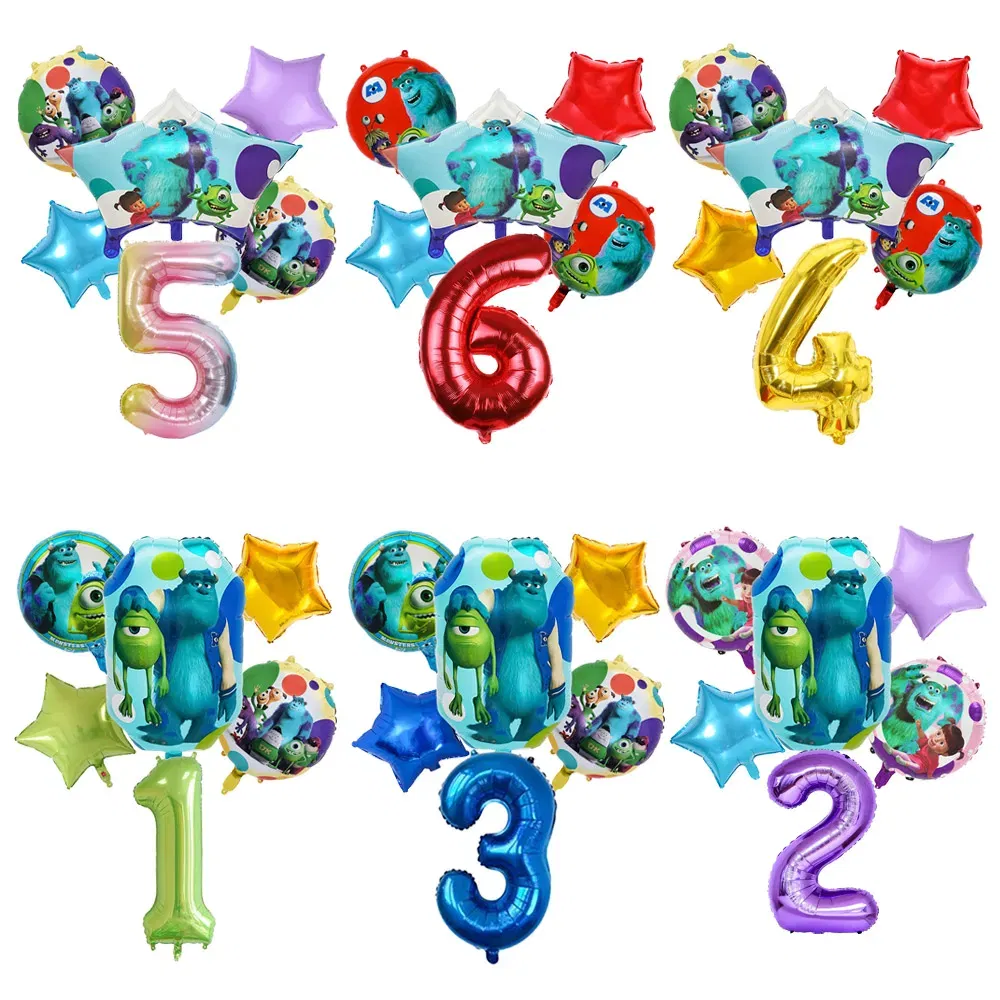 Color: Brown, Capacity: 1000ml - Monsters University Monsters, Inc. Theme Birthday Party Decoration Metallic Gem Shaped Balloon Crown Shaped Balloon Baby Shower