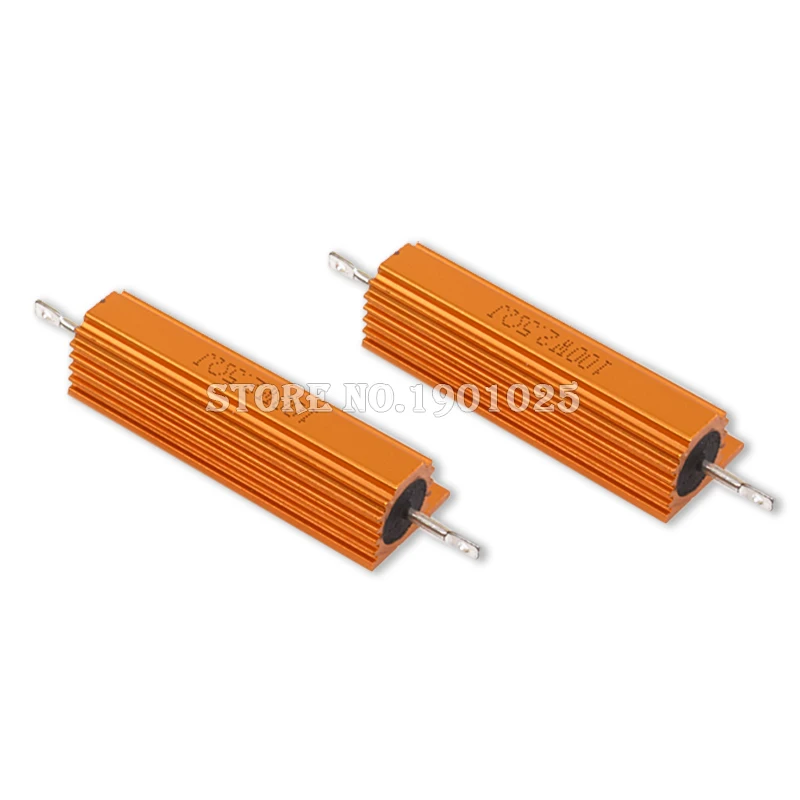Resistance: 3.9M - New RX24 Aluminum Power Metal Shell Case Wirewound Resistor BXV 50W 100W 0.01R ~ 100K 1 6 8 10 20 200 500 1K 10K Ohm Resistance