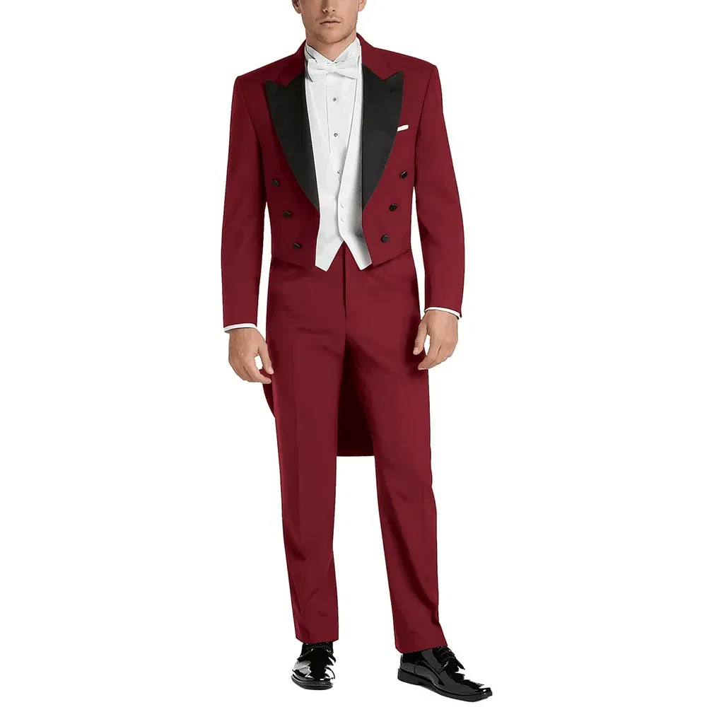 Color: Ivory, Size: 4XL - Italy Style Aristocratic Men Suit Three Pieces(Jacket+Pants+Vest) Hot-selling High-quality Double Breasted Male Clothing