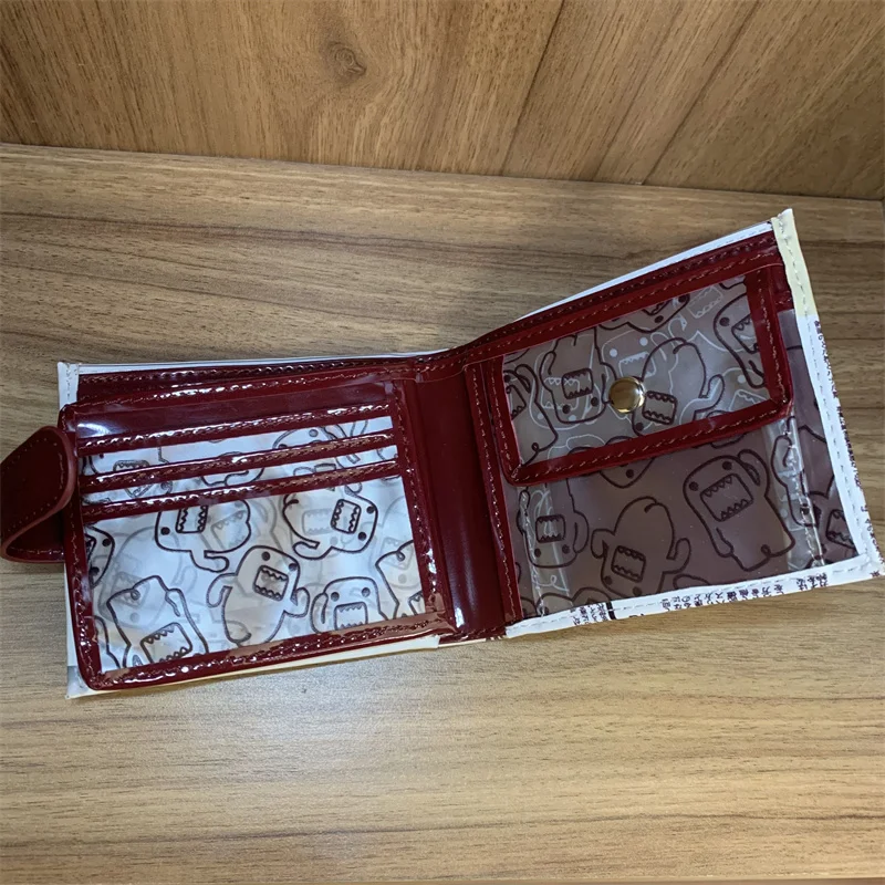Cute Domo Kun Wallet Purse Leather Small Short Wallets for Women Men Cartoon Anime 3D Kawaii Purses Money Clips Bag