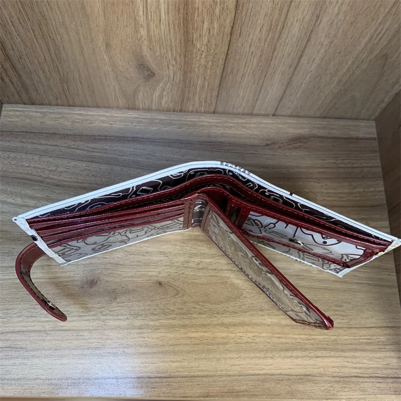 Cute Domo Kun Wallet Purse Leather Small Short Wallets for Women Men Cartoon Anime 3D Kawaii Purses Money Clips Bag