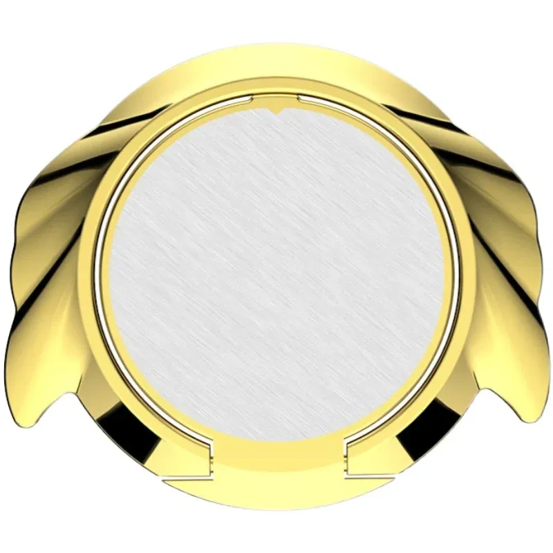 Color: WHITE - 360 Degrees Ultra-thin Angel Ring Bracket Xiaomi Huawei Car Phone Holder Bracket Metal Desktop Phone Stand