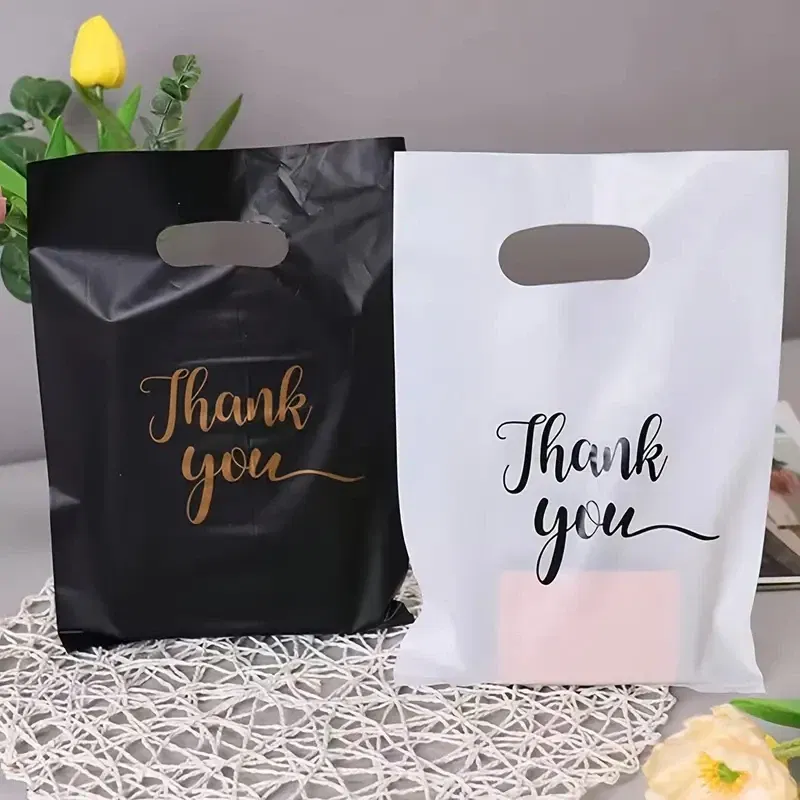 Gift Box Size: Other, Color: WHITE - 10 Spot Wholesale Gift Packaging Bags, Four Finger Flat Pockets, Gratitude Handbags, Clothing Bags, Cosmetics