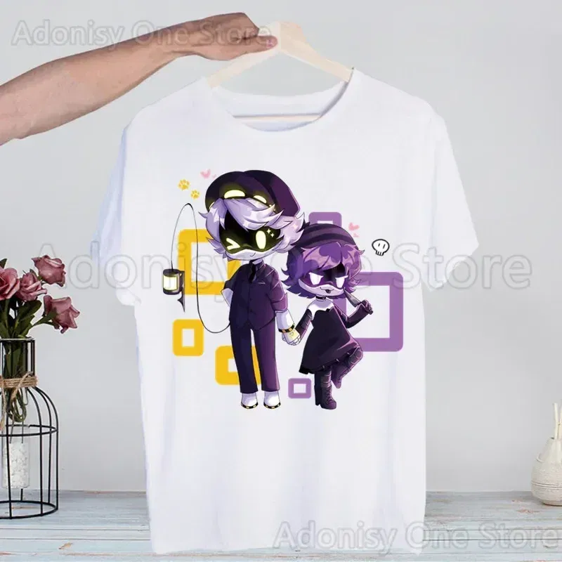 Color: Beige, Size: 4XL - Murder Drones Fashion Man Tshirt Summer Fashion T-shirt Casual White Funny Cartoon Print T-shirt Hip Pop Tops tee