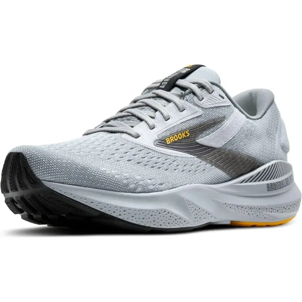 Color: Orange, Shoe Size: 42 - Original Brooks Men's Adrenaline GTS  24 Running Shoes Cushioned Comfortable Sports Training Professional Casual Sneakers