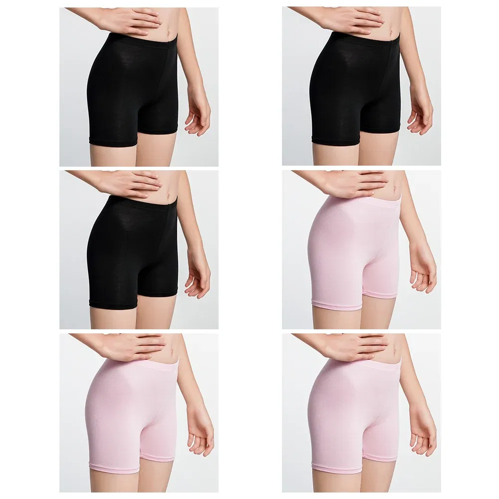 Color: Gold, Kid Size: 4 - 6pcs Modal Girls Safety Shorts Candy Solid Color Boxers Little Kids Sports Leggings Child Soft Underwear Boyshorts 3-12 Years