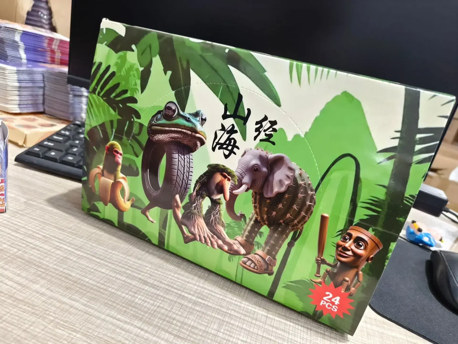 Color: Yellow - 24PCS Italian Brainrot Blind Box Toy Tungtungtung Sahur Tralarero Tralala Bombardinocrocodilo Figures Key Chain Birthday Gift